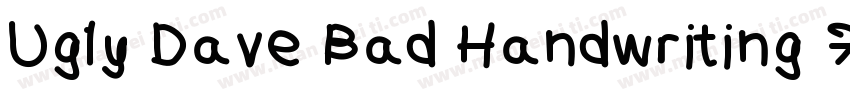 Ugly Dave Bad Handwriting Font字体转换